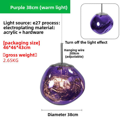 LED-Pendelleuchte Lava aus Acryl