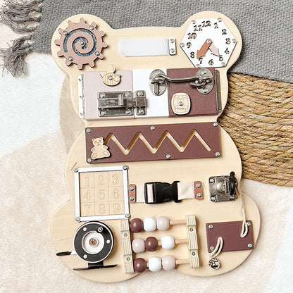 Montessori-Busy-Board aus Holz