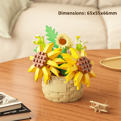 DIY Sunflower Basket Building Blocks
