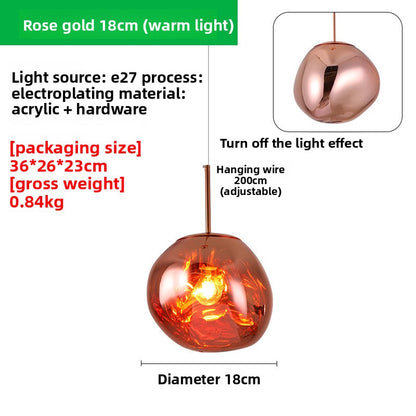 LED-Pendelleuchte Lava aus Acryl