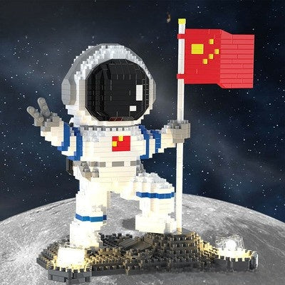 Astronauten-Mikrobausteinsets, im Dunkeln leuchtend