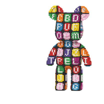 Large Bear & Rabbit Building Block Figures