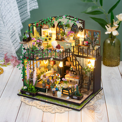 DIY-Gartenvilla aus Holz, zweigeschossig