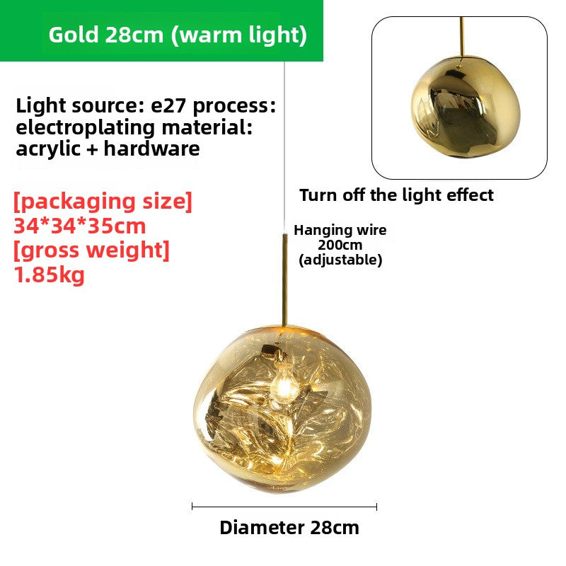 LED-Pendelleuchte Lava aus Acryl
