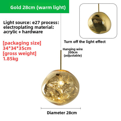 LED-Pendelleuchte Lava aus Acryl