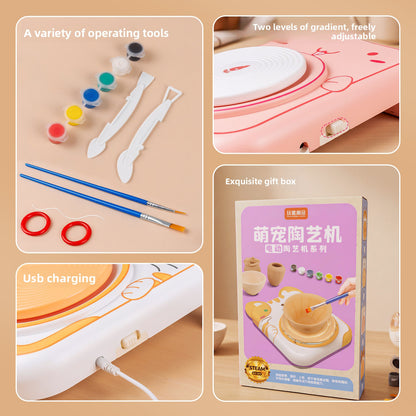 Kit mini tour de potier DIY avec argile autodurcissante