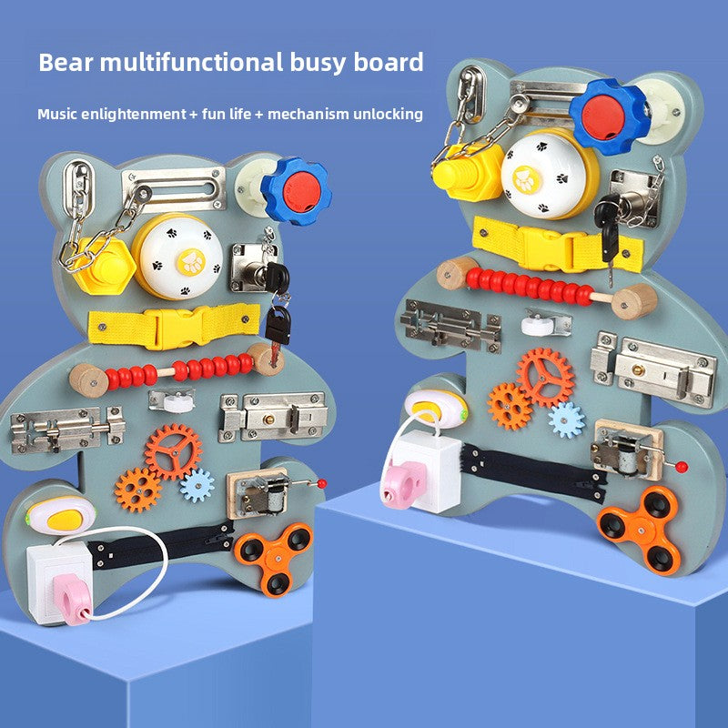 Montessori-Busy-Board aus Holz