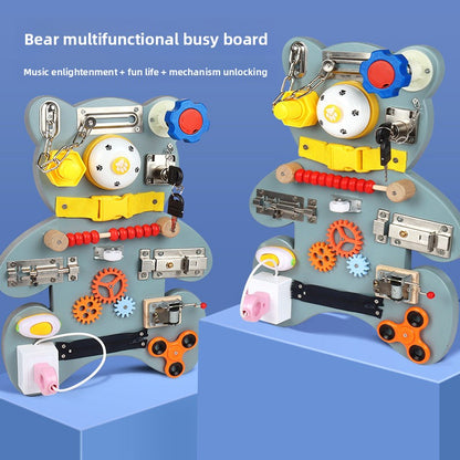Montessori-Busy-Board aus Holz