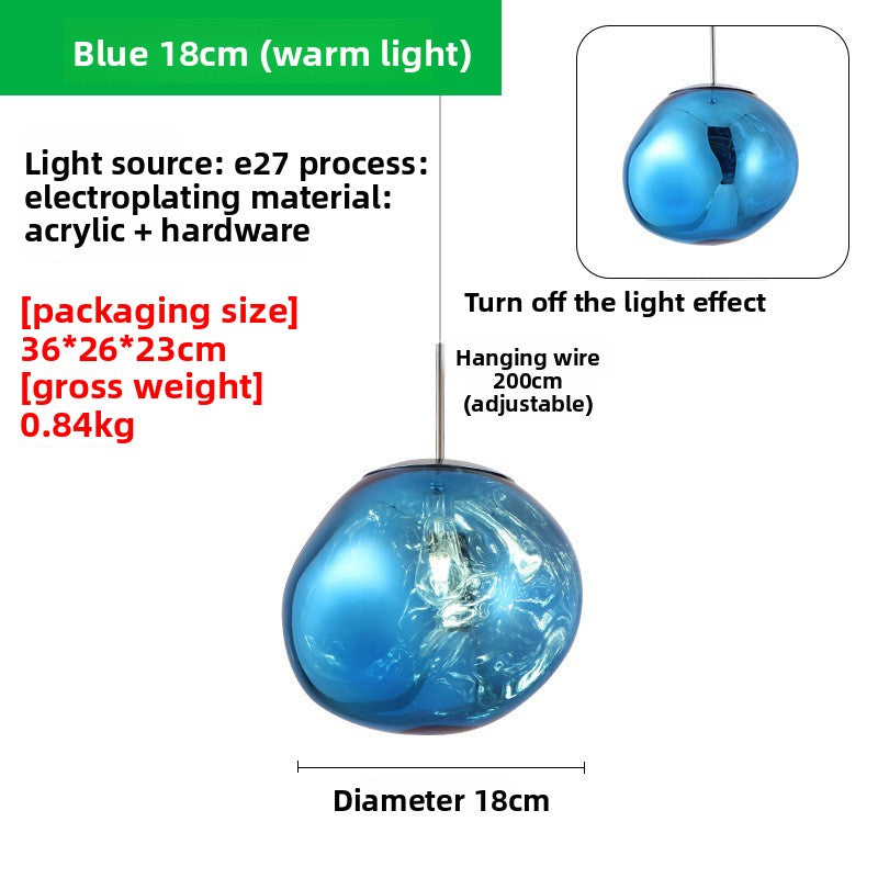 LED-Pendelleuchte Lava aus Acryl