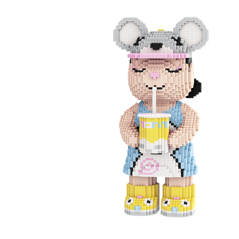 Large Bear & Rabbit Building Block Figures