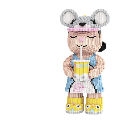 Large Bear & Rabbit Building Block Figures