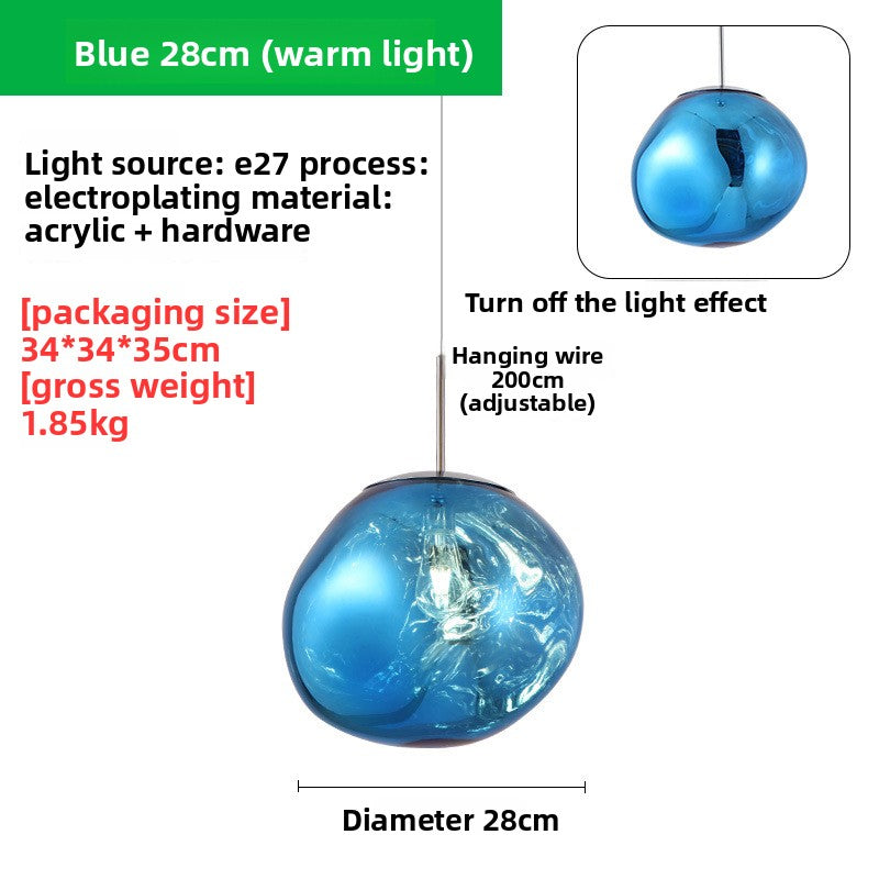 LED-Pendelleuchte Lava aus Acryl