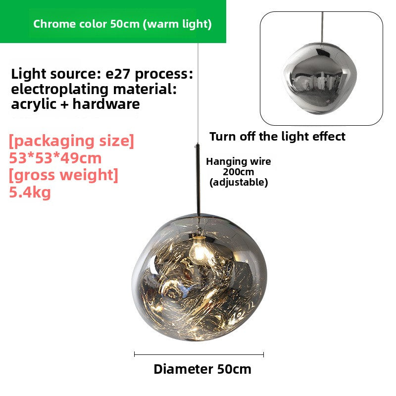 LED-Pendelleuchte Lava aus Acryl