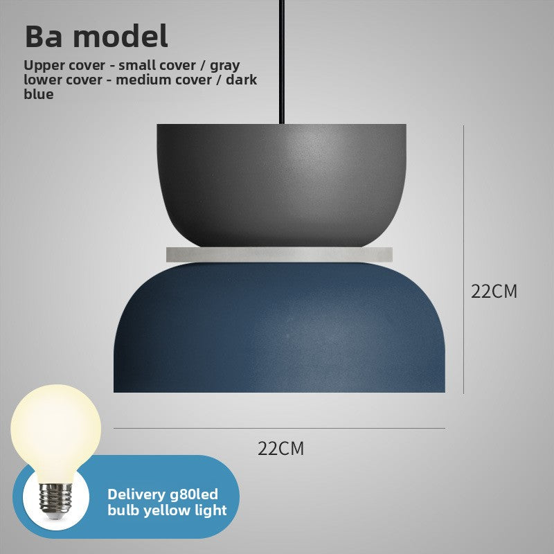 Nordische LED-Pendelleuchte aus Eisen und Aluminium