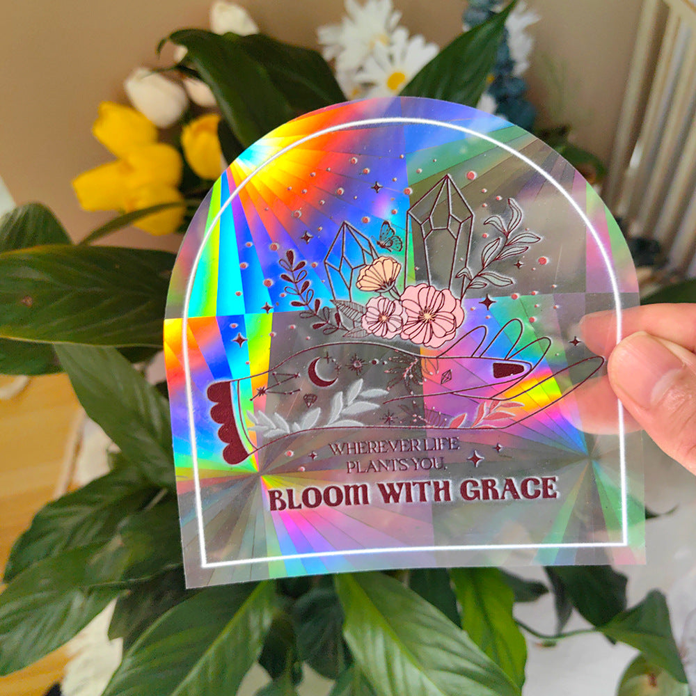 Sunshine Catcher Colorful Window Sticker Suncatcher Sun Rainbow Prism Glass Sticker