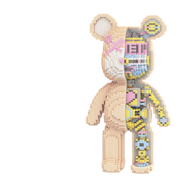 Large Bear & Rabbit Building Block Figures