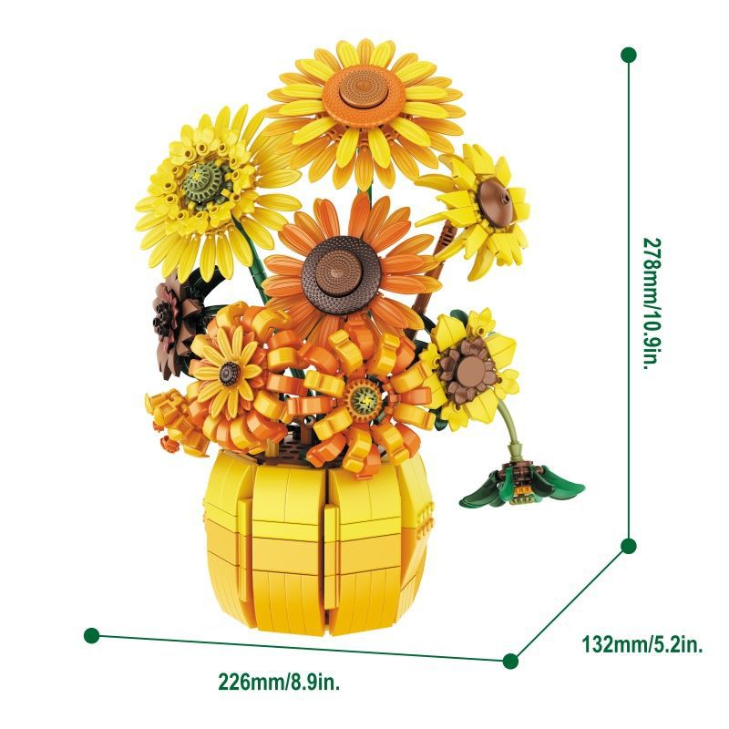 Blumenstrauß aus Bausteinen, 1853+ Teile
