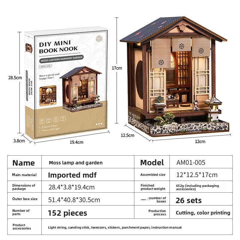 Maison miniature DIY en bois, découpe laser