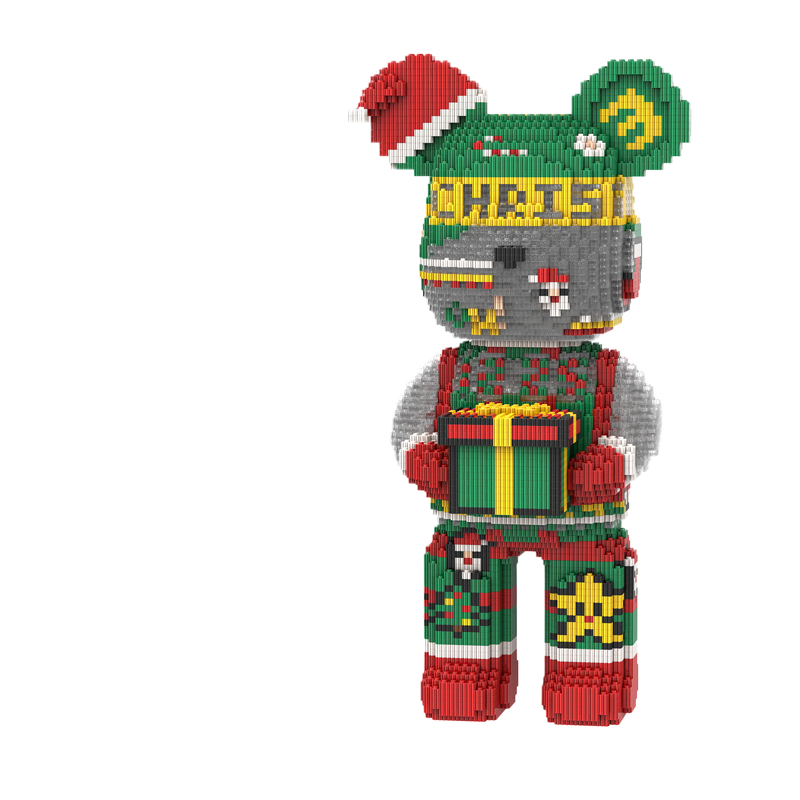 Large Bear & Rabbit Building Block Figures
