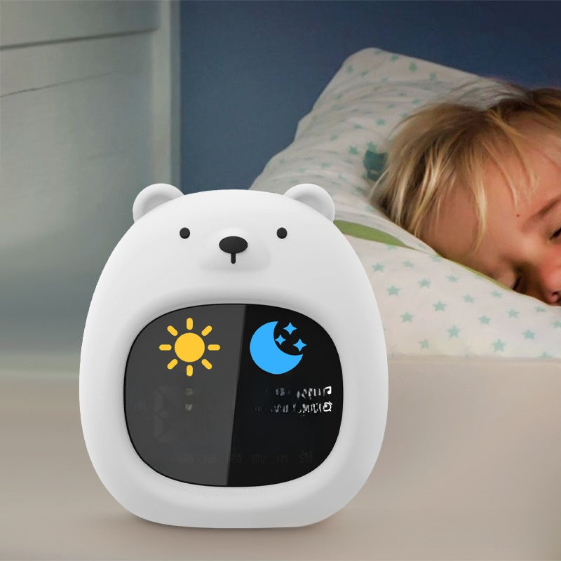 Silicone Cartoon Alarm Clock with LED Night Light