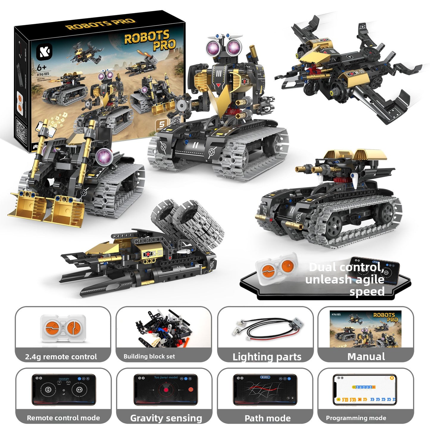 Programmable Remote-Control Block Robots