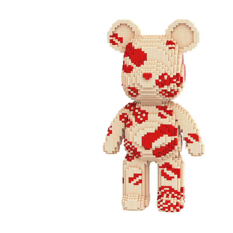 Large Bear & Rabbit Building Block Figures