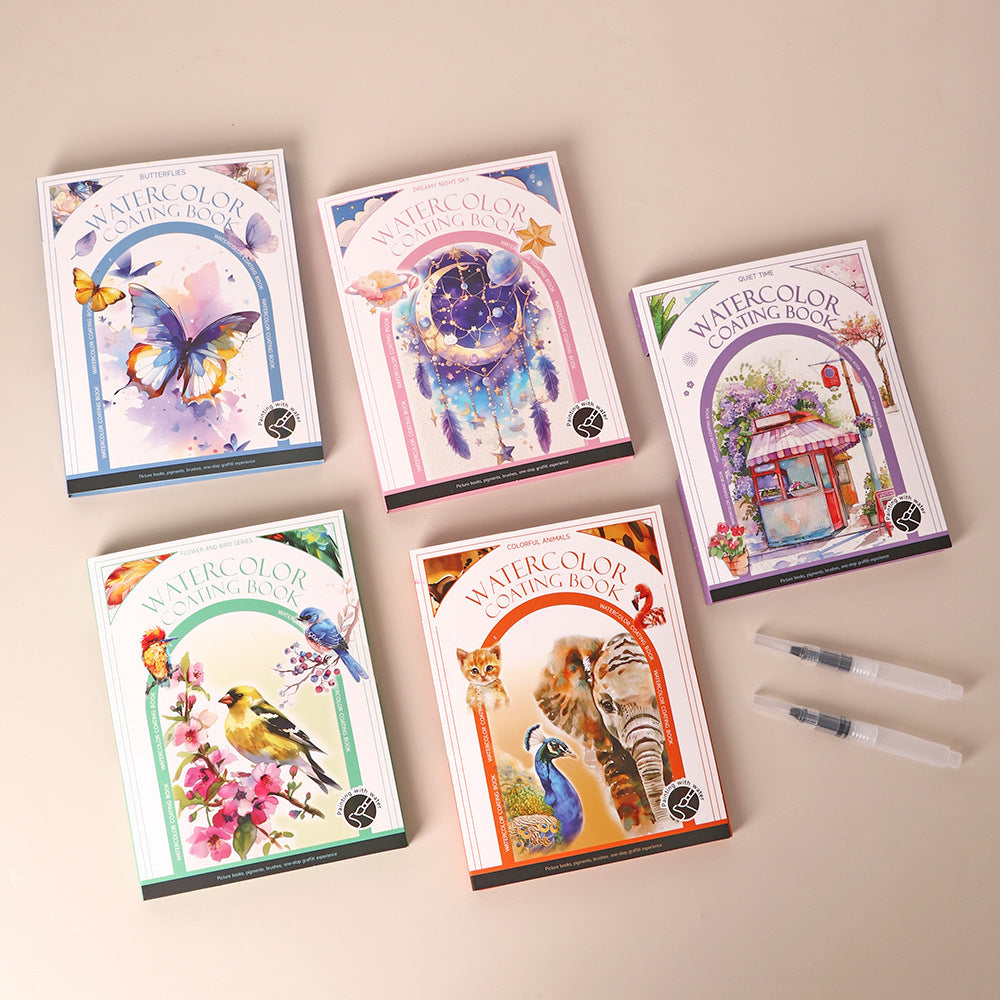 Drawing Coloring Paper for Adults, Watercolor Sticky Notes