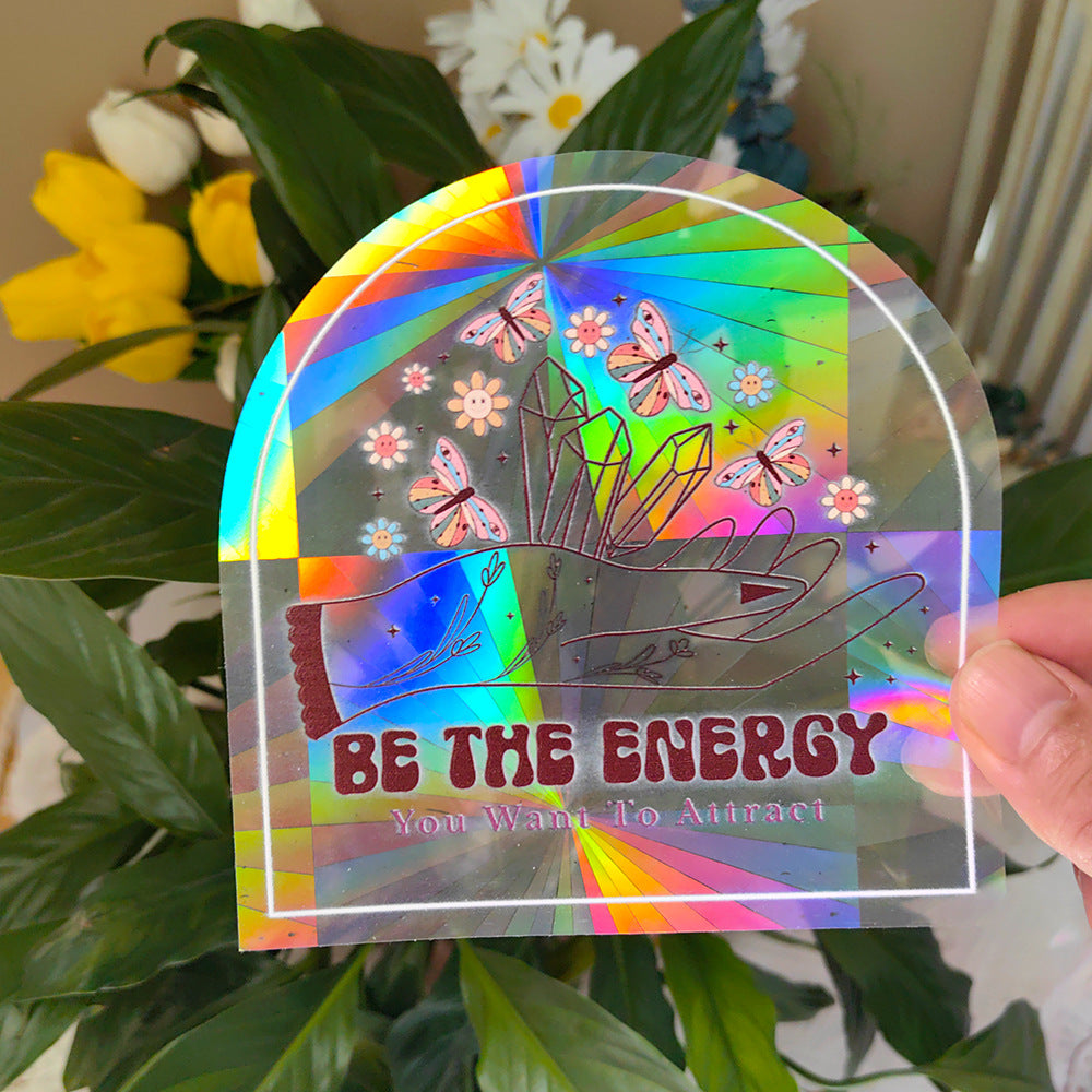 Sunshine Catcher Colorful Window Sticker Suncatcher Sun Rainbow Prism Glass Sticker