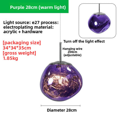 LED-Pendelleuchte Lava aus Acryl