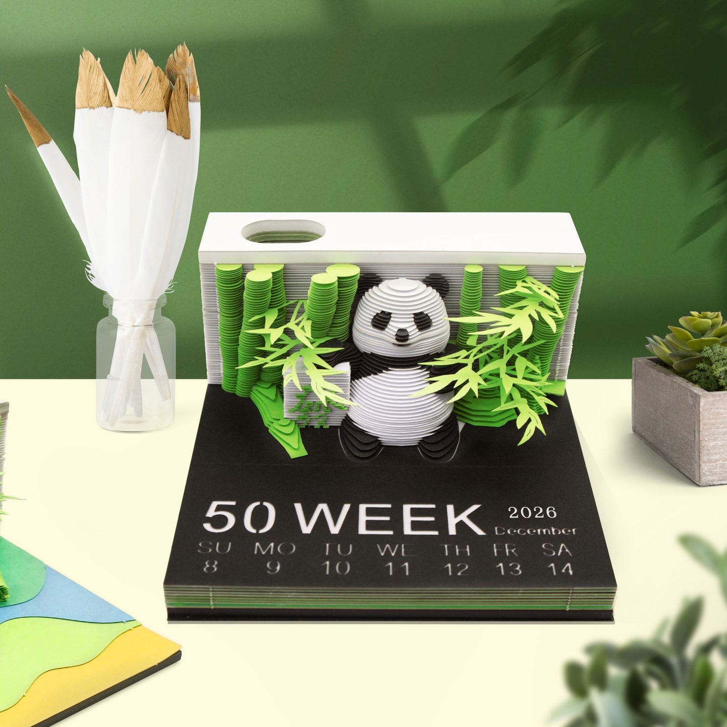 3D Paper Carving Sticky Note Block
