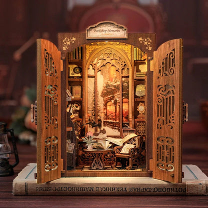 Maison miniature serre-livres, modèle 3D en bois