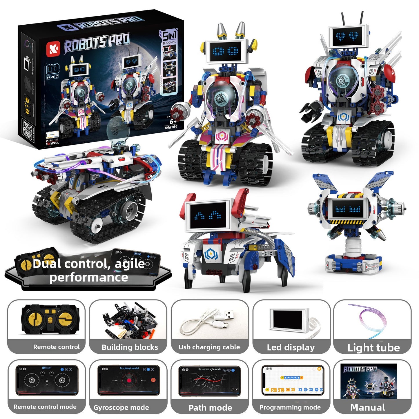 Programmable Remote-Control Block Robots