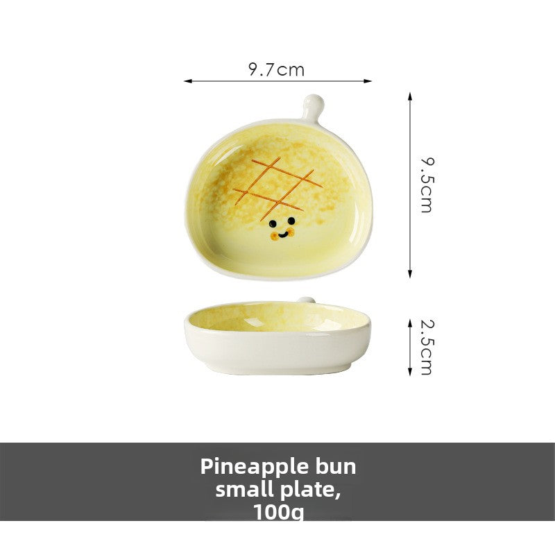 Sechseckige Dessertteller aus Keramik