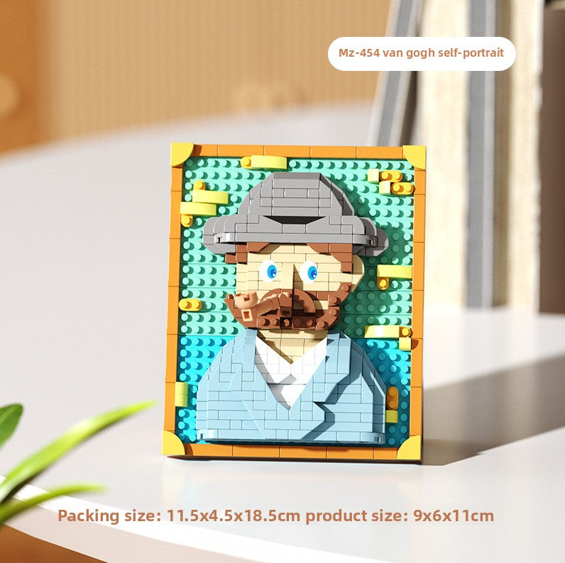 Pixel-Art-Bausteinset, berühmte Gemälde