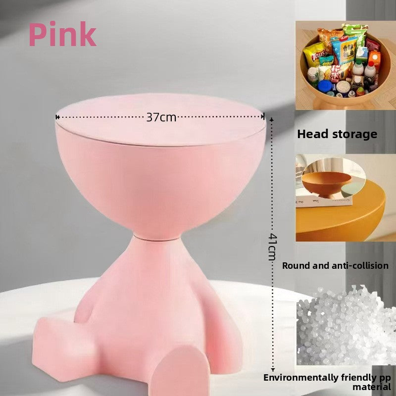 Table d appoint demi-tête avec rangement