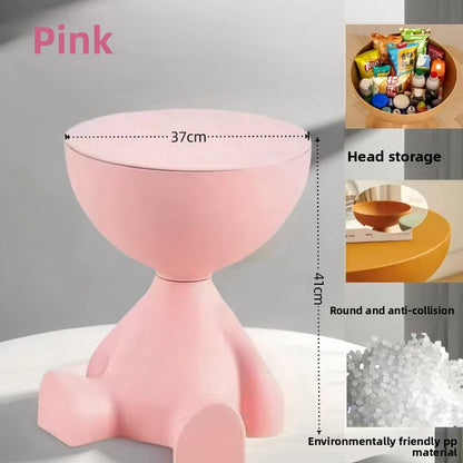 Table d appoint demi-tête avec rangement