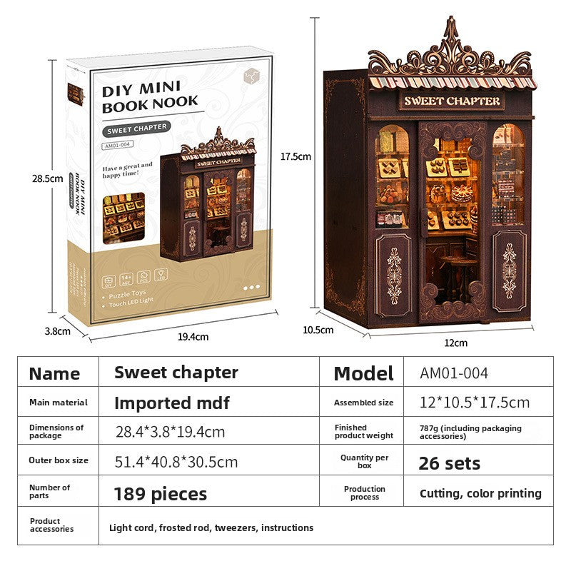 Maison miniature DIY en bois, découpe laser