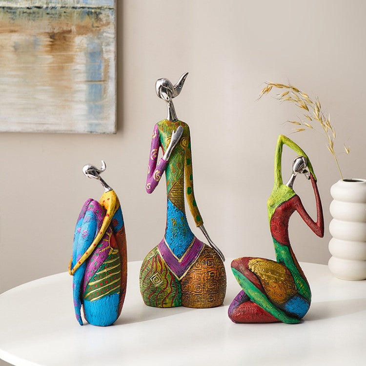 Esculturas de figuras abstractas en resina, 10 diseños
