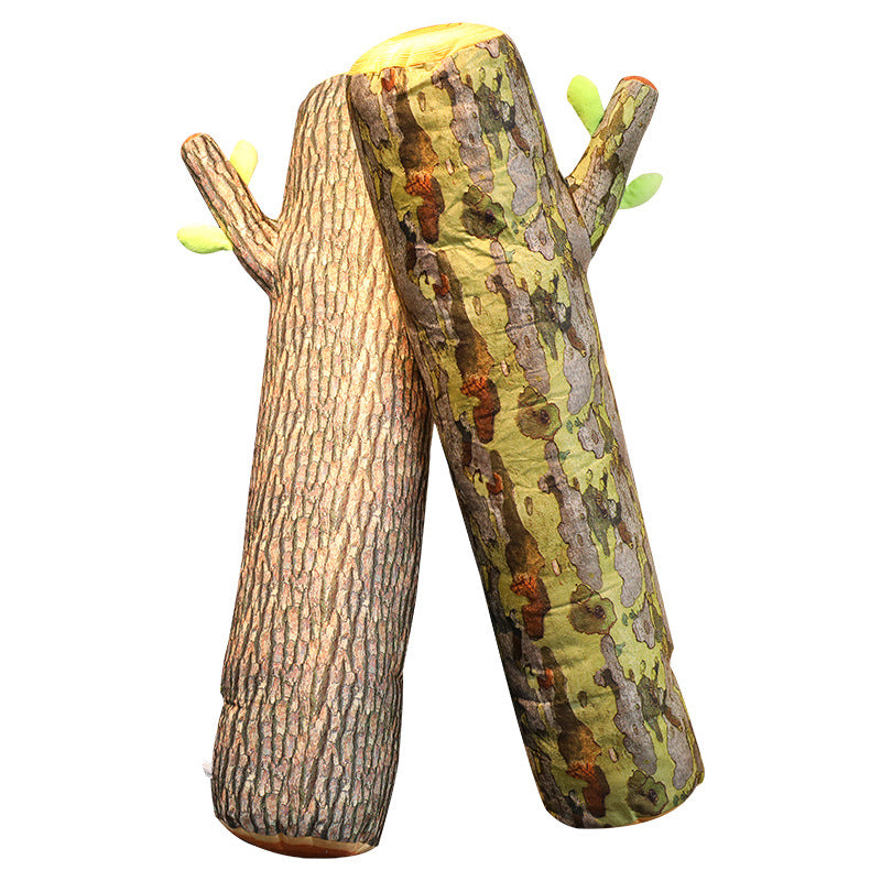 Coussin en peluche souche d arbre et traversin