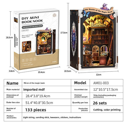 Maison miniature DIY en bois, découpe laser