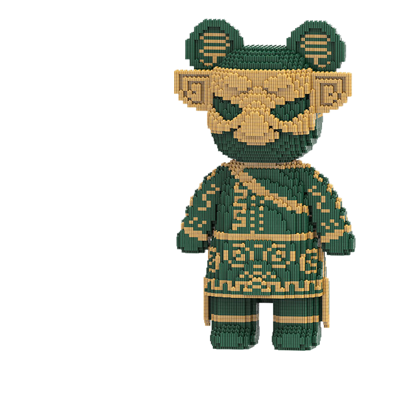 Large Bear & Rabbit Building Block Figures