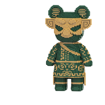 Large Bear & Rabbit Building Block Figures