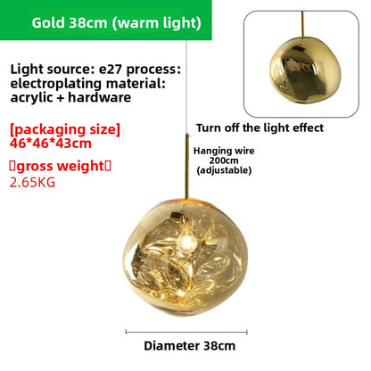 LED-Pendelleuchte Lava aus Acryl