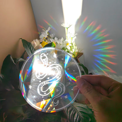 Sunshine Catcher Colorful Window Sticker Suncatcher Sun Rainbow Prism Glass Sticker