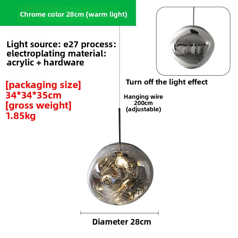 LED-Pendelleuchte Lava aus Acryl