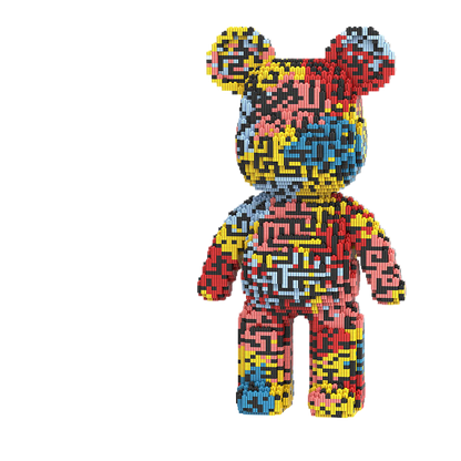 Large Bear & Rabbit Building Block Figures