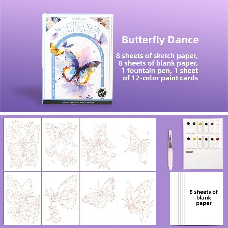 Drawing Coloring Paper for Adults, Watercolor Sticky Notes