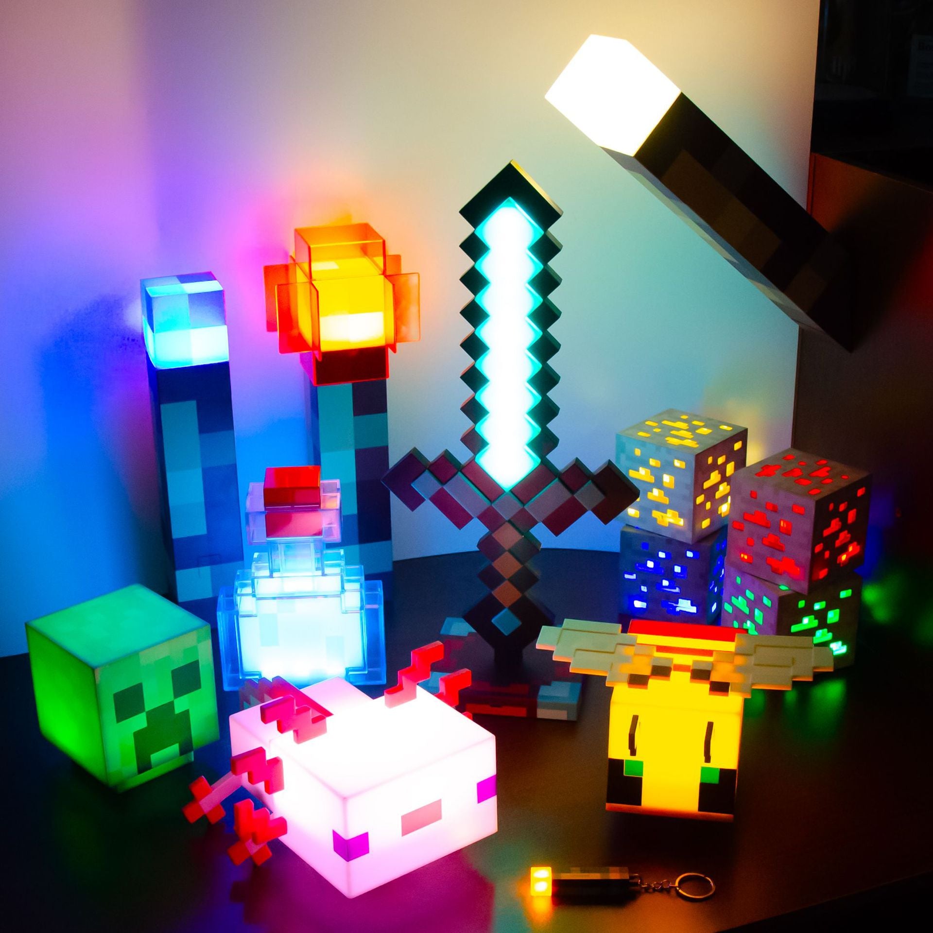 Pixel game-inspired light and collectible gift