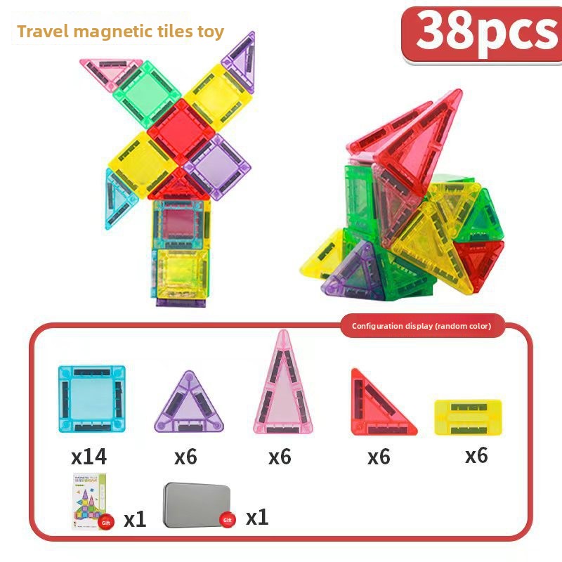 Colour Window Magnetic Building Tiles, 26 to 268 Pieces