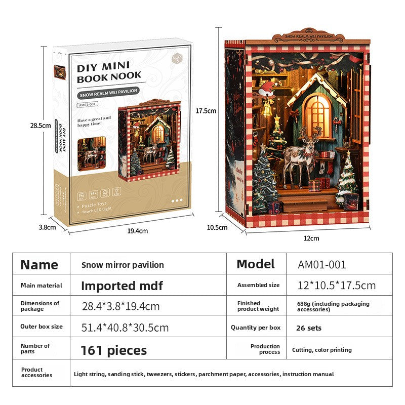 Maison miniature DIY en bois, découpe laser